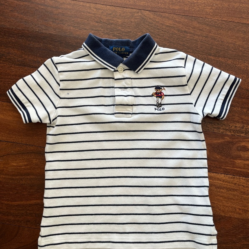Polo by Ralph Lauren Kids Navy and White Striped Polo